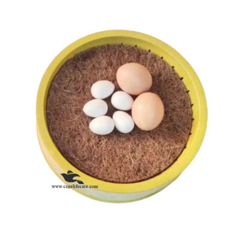 Large Nest Bowl with Coconut Mat For Pigeons & Poultry