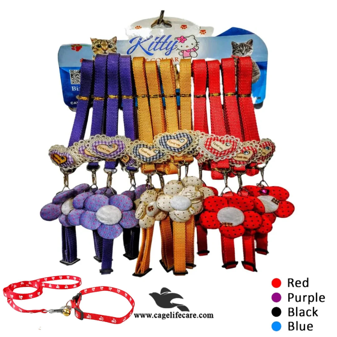 Leash with Flower Collar For Cats and Puppies