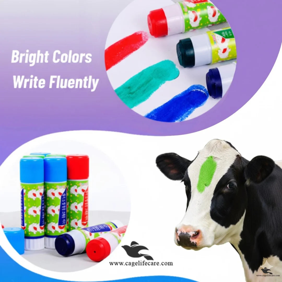 Imported animal marking crayons red blue green