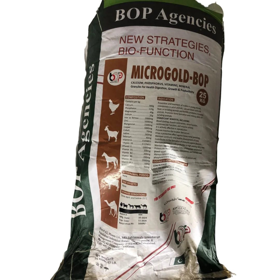 MICROGOLD-BOP – Calcium, Phosphorus, Vitamins & Minerals Granules for Livestock