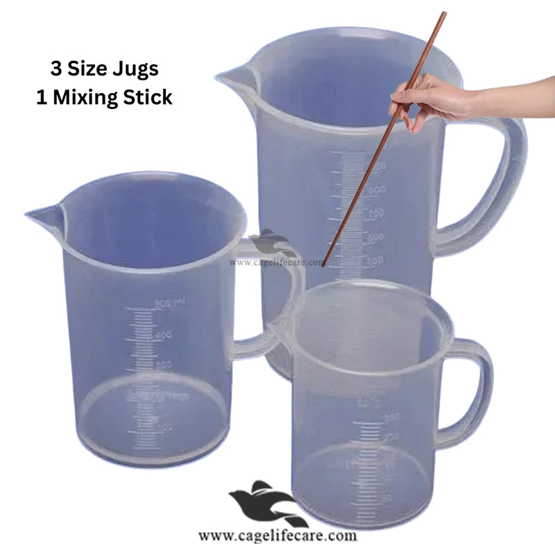ML Marking Water Jugs - Precision Measuring for Bird Care