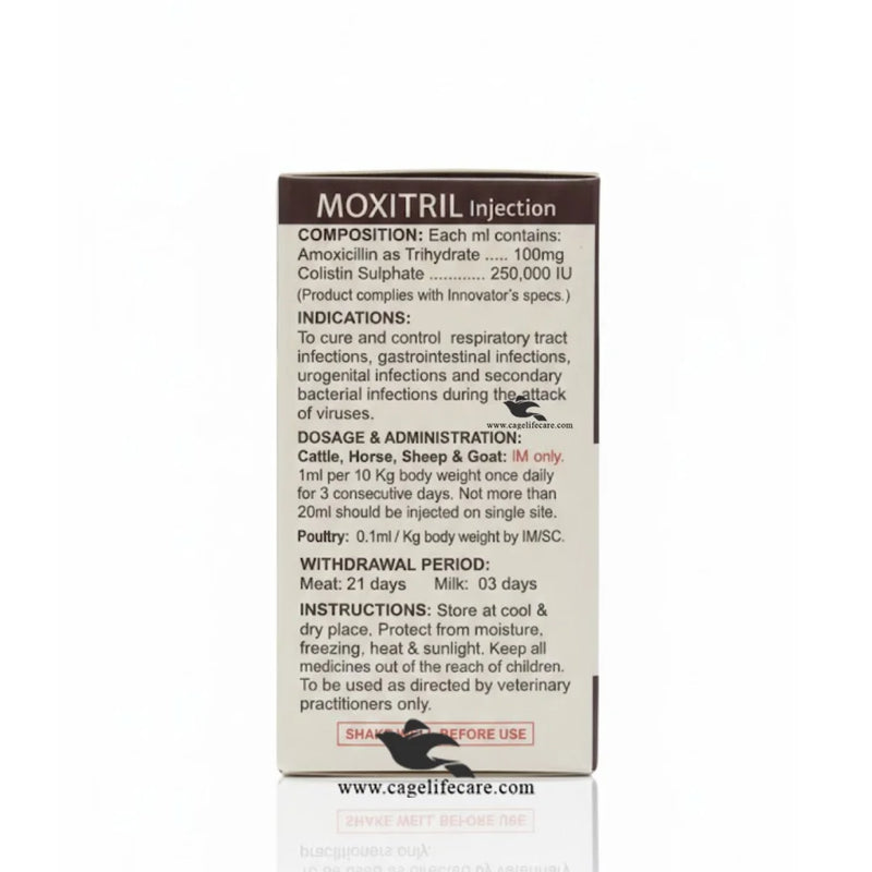 MOXITRIL Injection – Amoxicillin + Colistin (Livestock & Poultry)