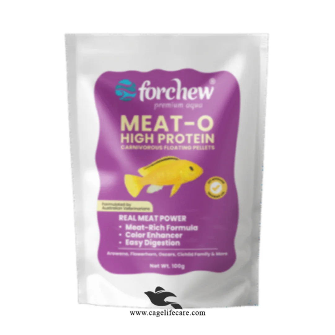 Meat-O high protein carnivore fish feed pellets
