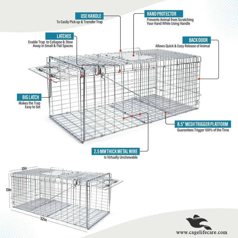Medium Iron Trap Cage for Animals