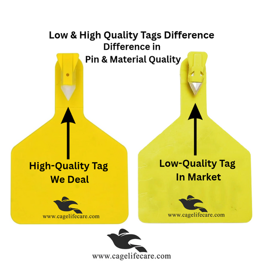 High-quality imported TPU Medium Zee Ear Tags for livestock animals by Cage Life Care