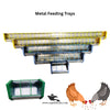 Metal Poultry Feeding Tray with Plastic Borders For Poultry & Piegons