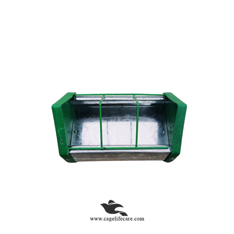 Metal Poultry Feeding Tray with Plastic Borders For Poultry & Piegons