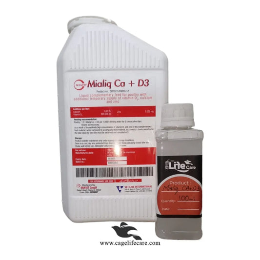 Mialiq CA+D3 – Provide Vitamin D3, Calcium & Zinc 100ml Loose Packing