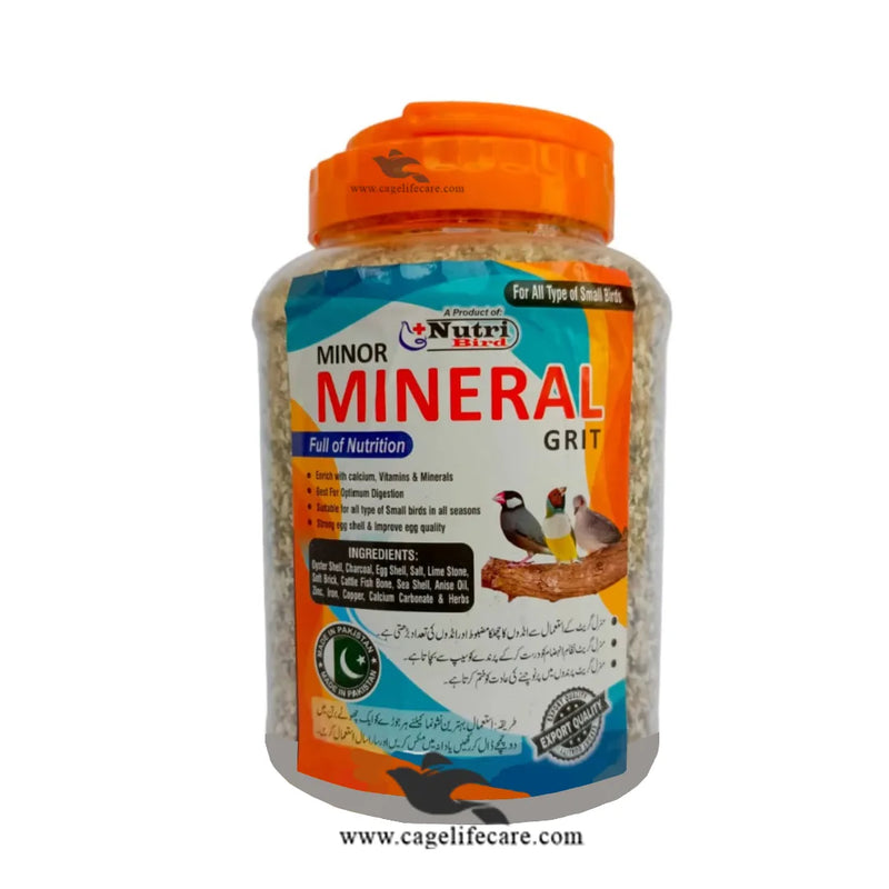 Minor Mineral Grit – Nutrient-Rich Supplement for Finches & Canaries