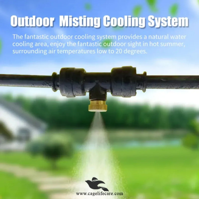 Mist System Set with 8 Shower Nozzles – Humidity Control Kit
