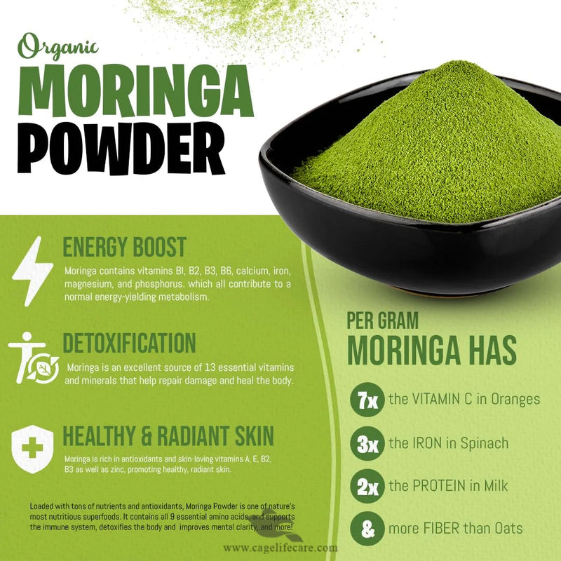 Moringa Powder Organic for Birds – 100% Natural Multivitamin