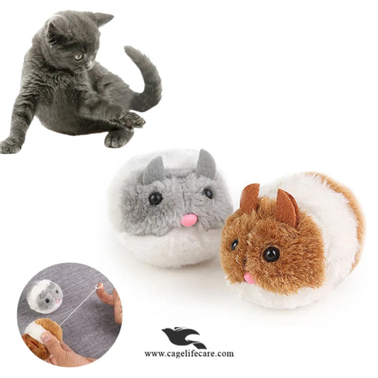 Movable Vibrating Mouse Toy for Cats – Brown Color