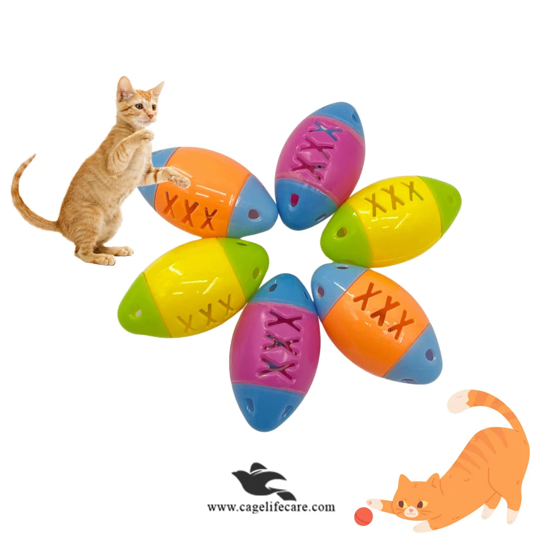 Multi-Pet Bell Balls – 4 to 6 Colorful Toys for Cats, Dogs & Birds