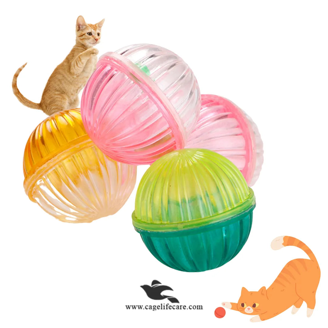 Multi-Pet Bell Balls – 4 to 6 Colorful Toys for Cats, Dogs & Birds