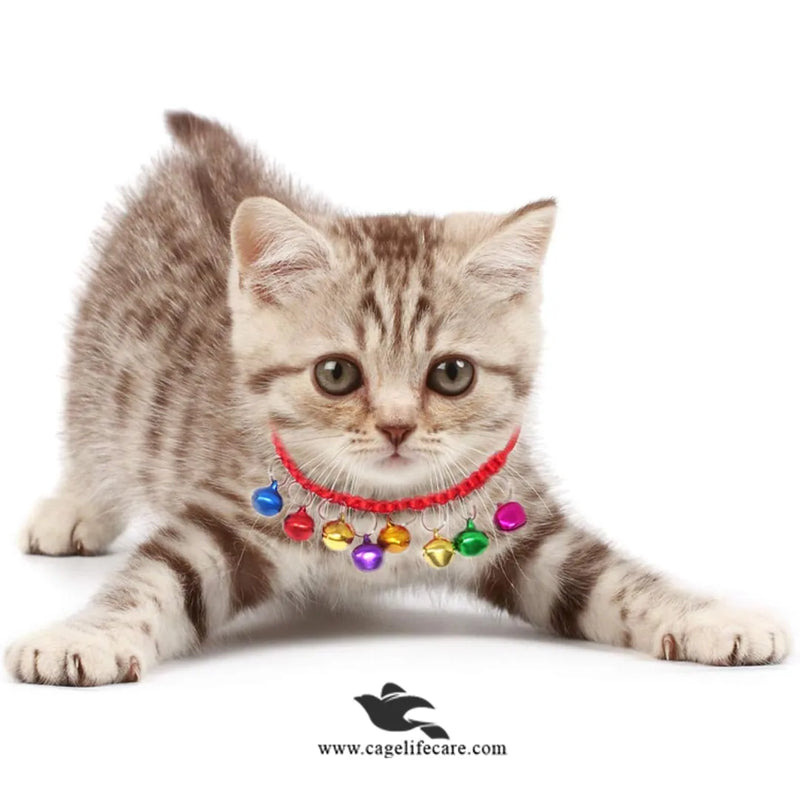 Multiple Colors Bell Cat & Puppy Necklace