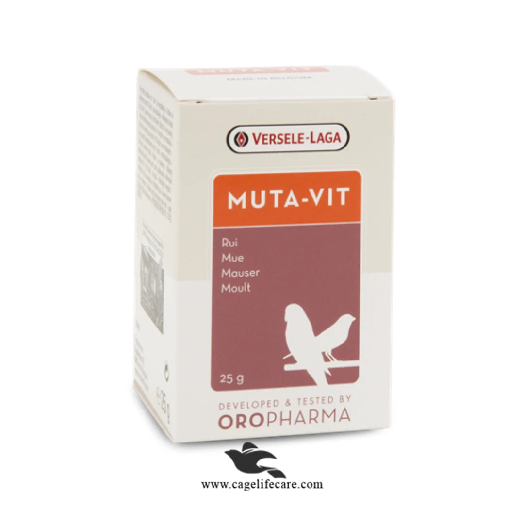 Muta Vit – Multi-Vitamin Supplement for Healthy Moult & Feather Development in Birds 25g Bottle and Loose Packing
