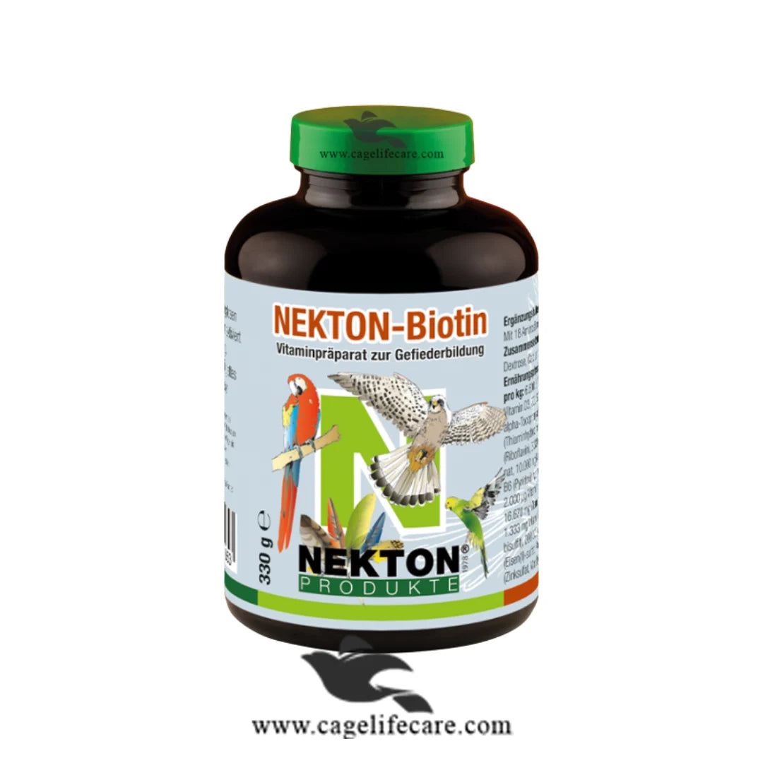 NEKTON Biotin – Supports Molting and Feather Regeneration 330g Bottle and Loose Packing