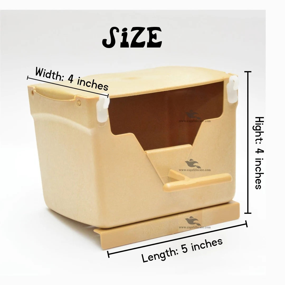 NEST BOX FOR EXOTIC FINCHES SOLID PLASTIC ( Italy )
