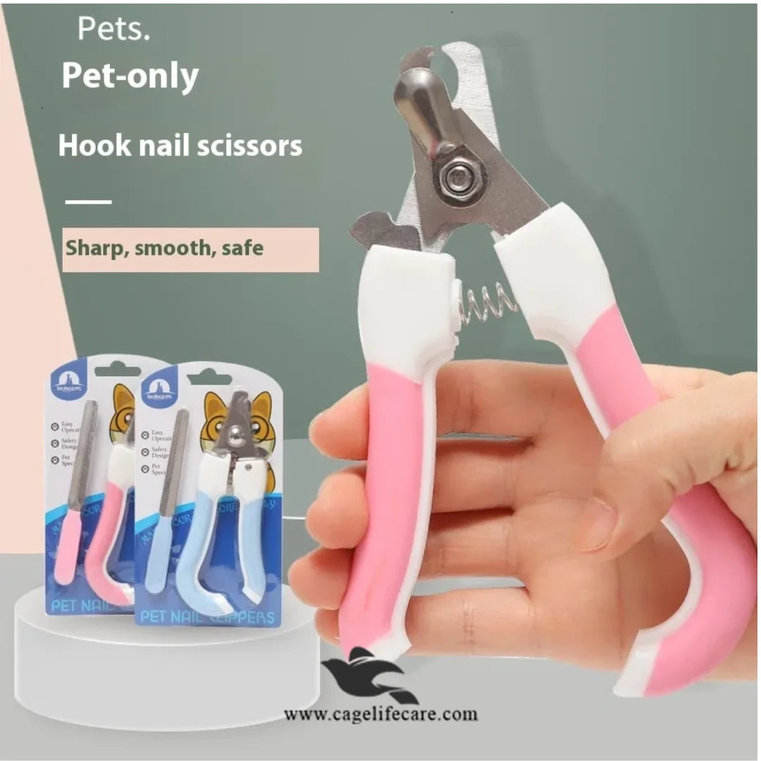 Grooming nail clipper with foiler for painless trimming pets