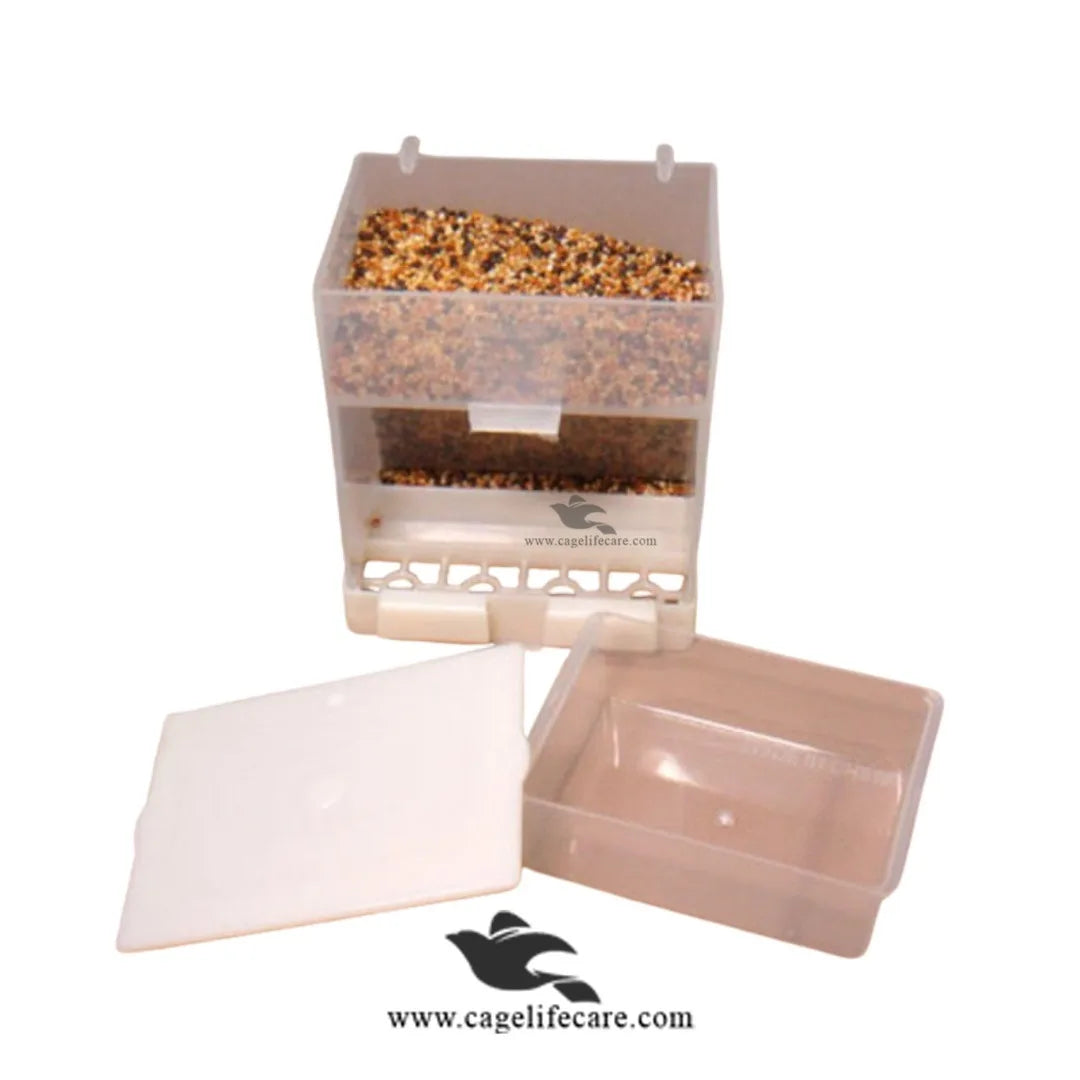 No Mess Seed Hopper For Parrots & Other Birds