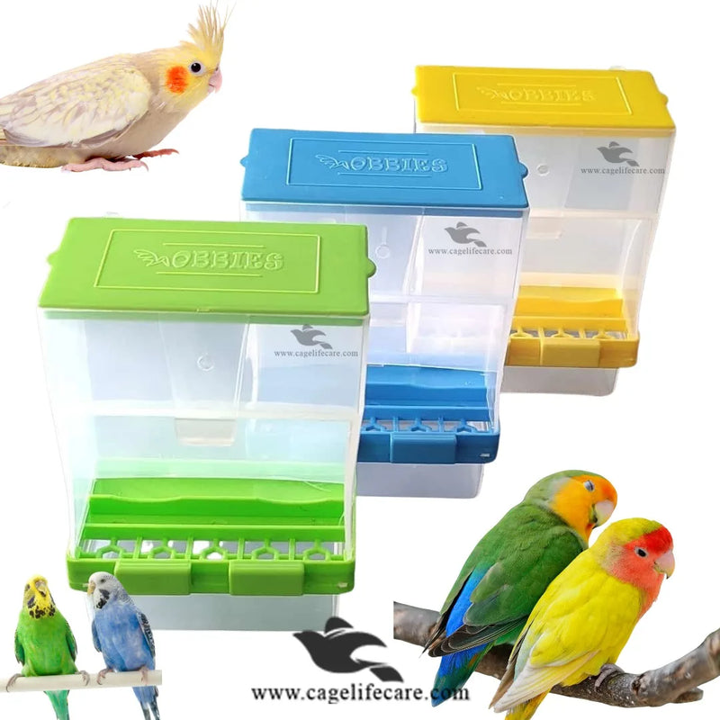 No Mess Seed Hopper For Parrots & Other Birds