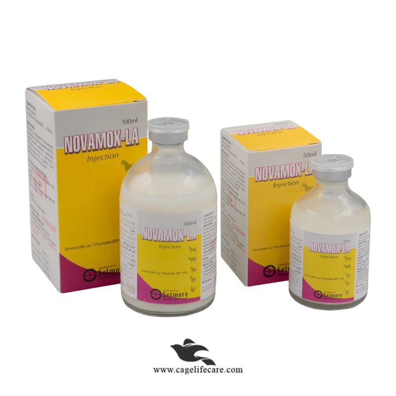 Novamox LA Injection – Antibiotic for Cats, Cattle, Dogs, Horses, Poultry & Sheep