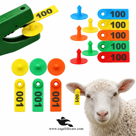 Numbering Plastic Ear Tags – Identification for Goats, Sheep, Cattle & Livestock (Imported)