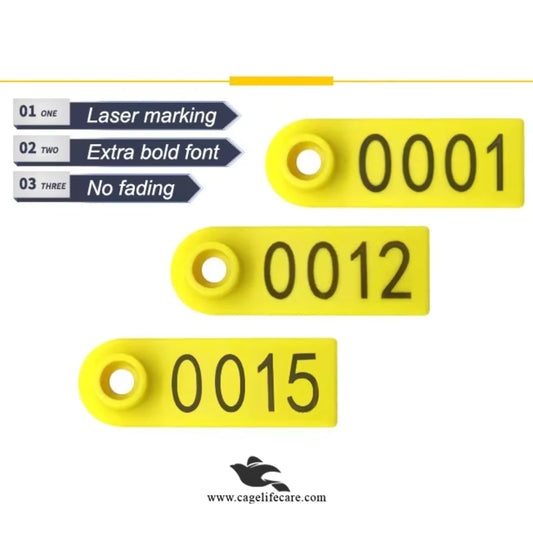 Farm animal ear tag applicator with numbered ear tags set