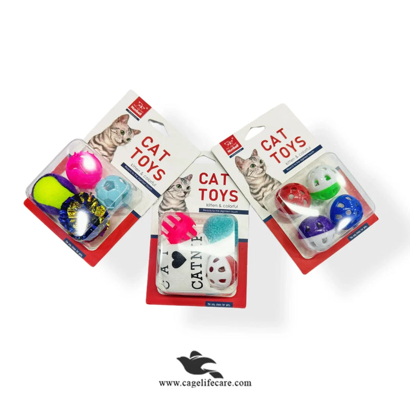 Nunbell Cat Ball Toys – 4 Pieces Ball Set