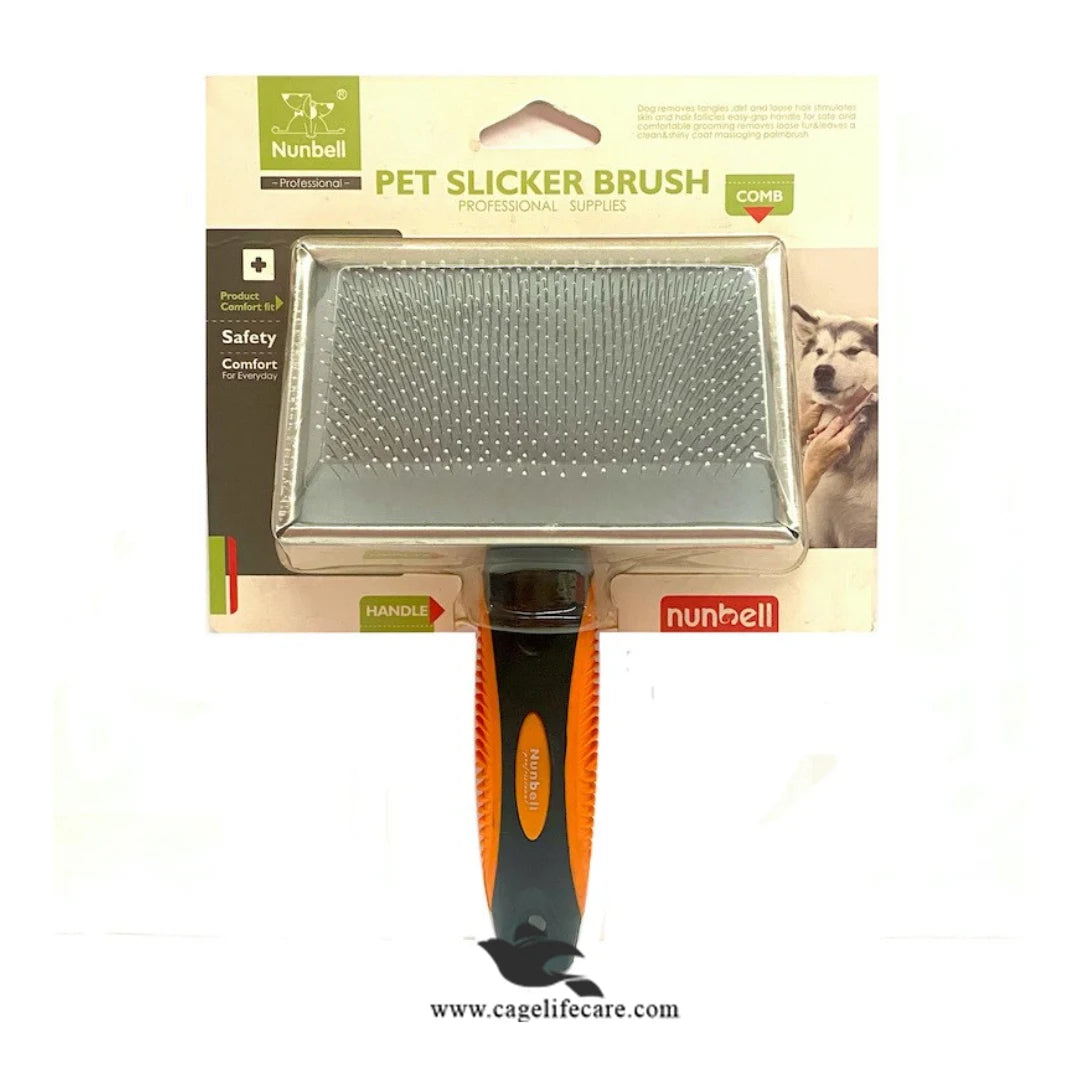 Nunbell Pet Slicker Brush – Grooming Brush for Cats, Dogs & Small Animals