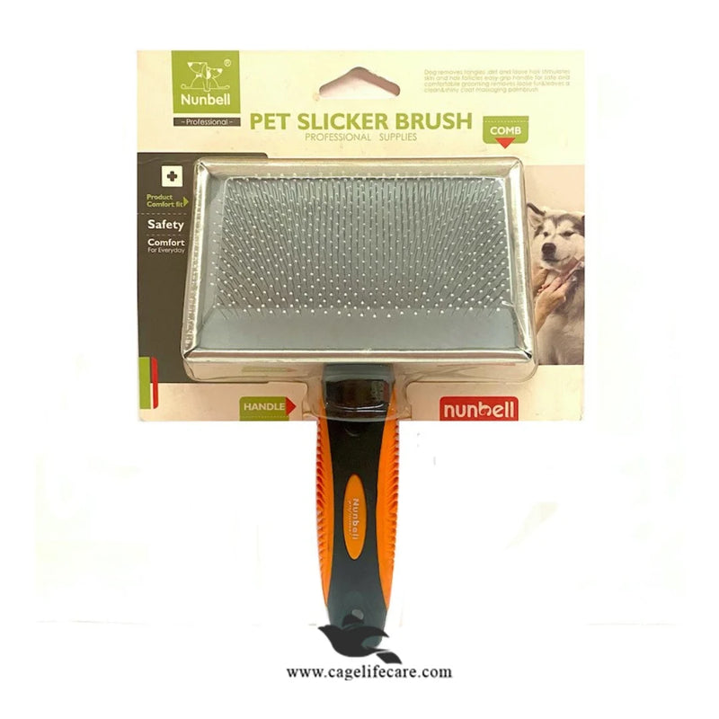 Nunbell Pet Slicker Brush – Grooming Brush for Cats, Dogs & Small Animals