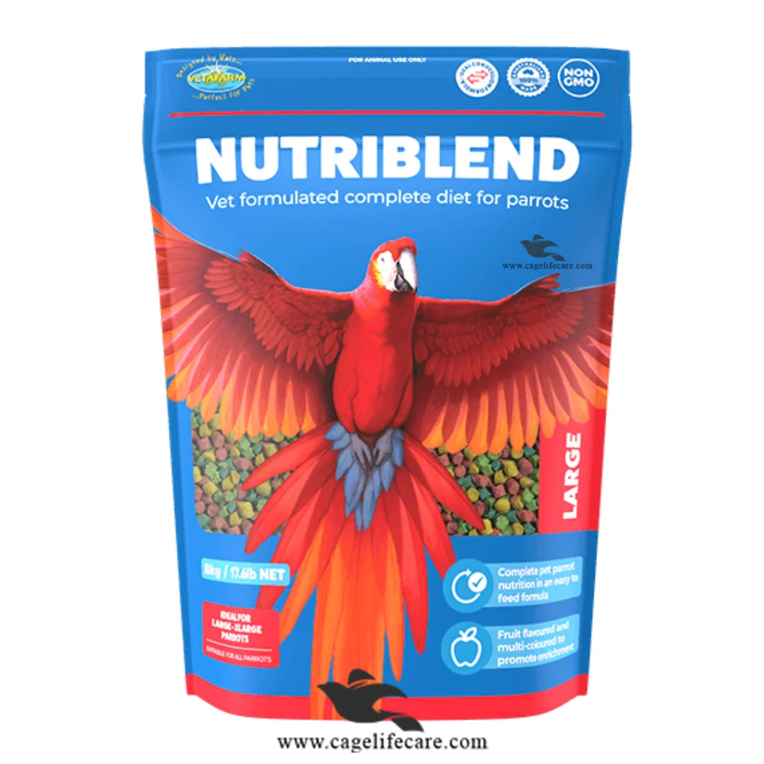 Nutriblend Large Pellets – Nutritionally Balanced Diet For Large Parrots 8Kg Bag and Loose Packings