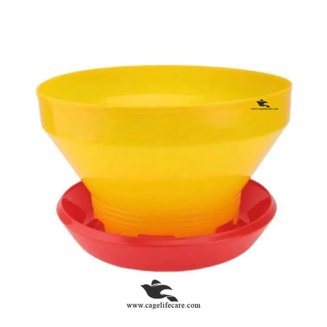 Duckling food and water feeder bucket