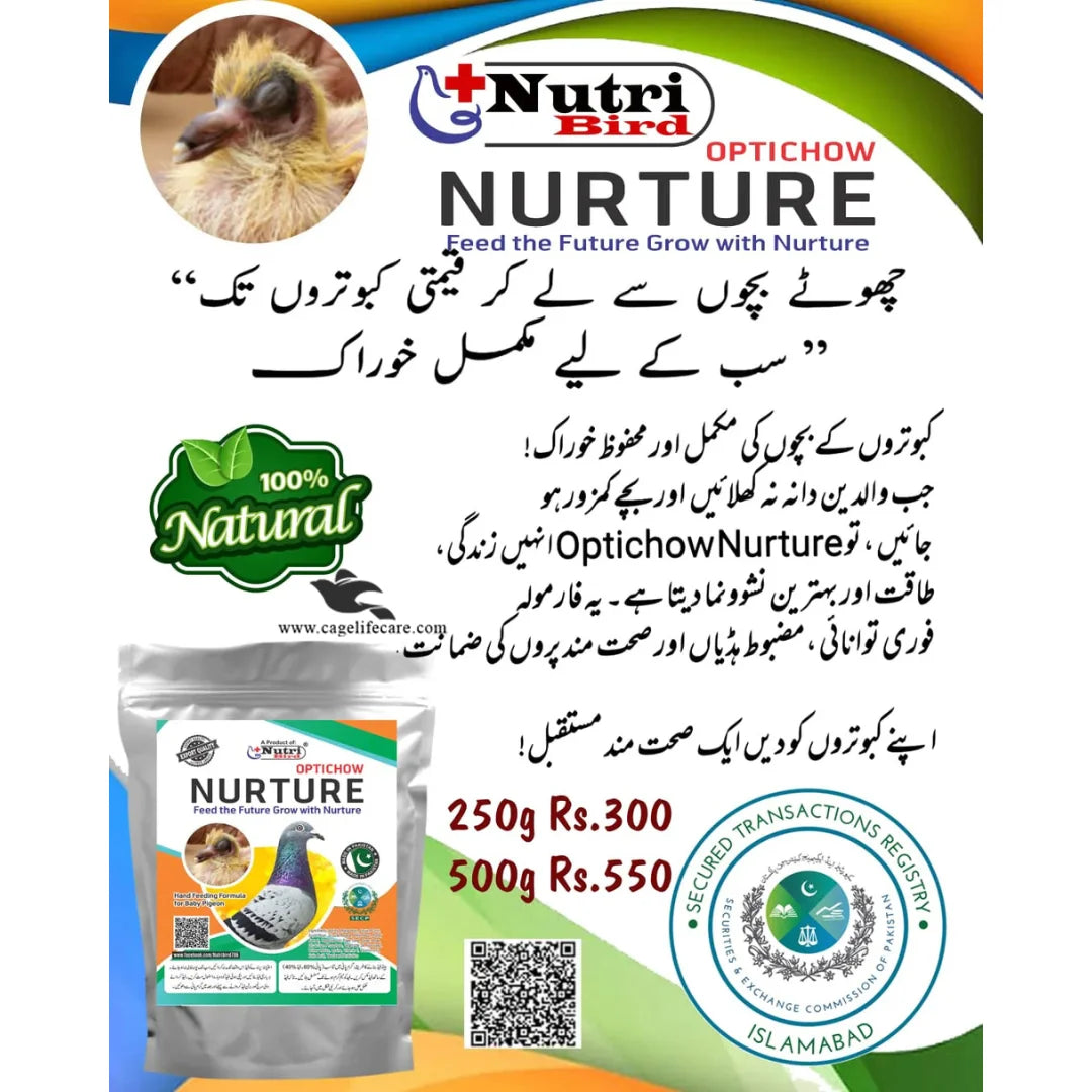 Optichow Nurture Pigeon complete hand feeding formula 500g