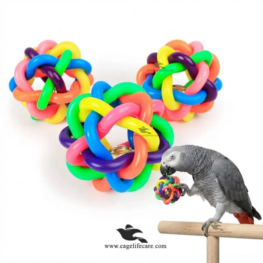 Orbit Rainbow Ball Toy for Birds & Pets – Interactive Chew & Play Toy