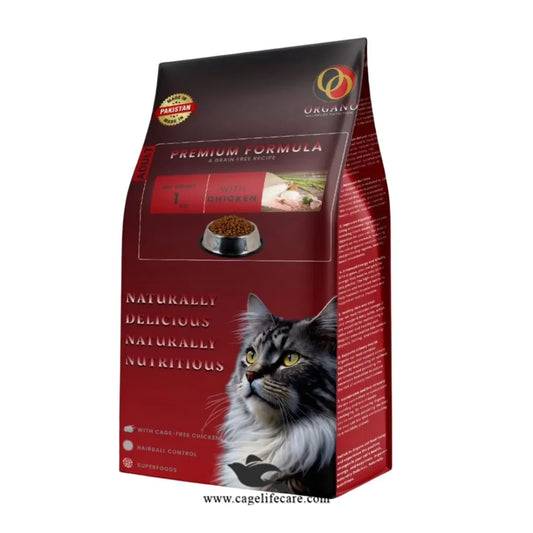Organo Premium Formula Adult Cat Food – Grain-Free Chicken 1KG