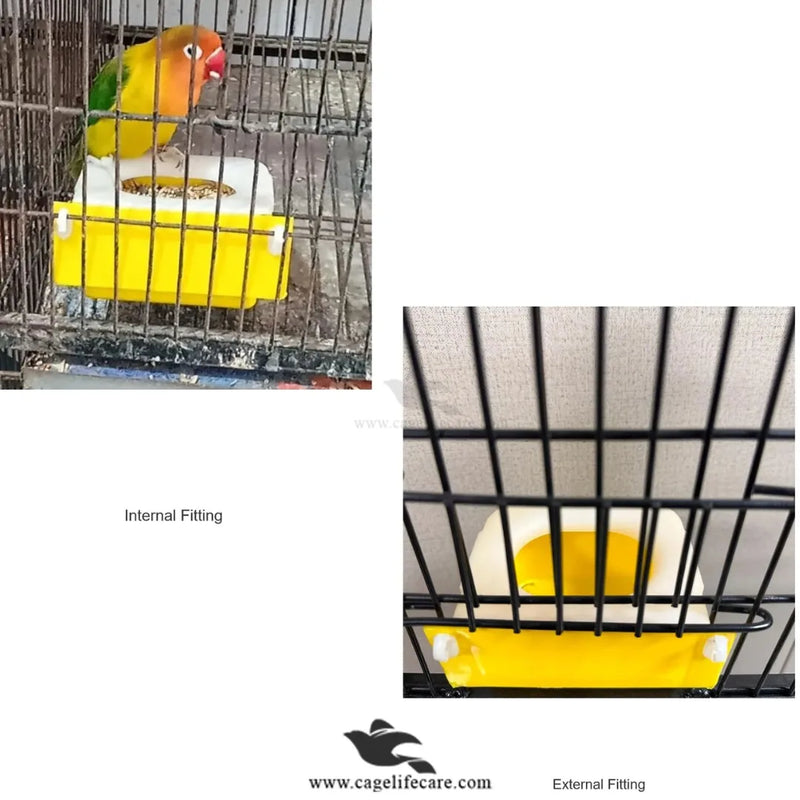 Oval Lid Pots for Lovebirds & Other Seed-Wasting Birds