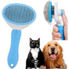 Oval Self-Cleaning Grooming Brush for Cats & Dogs – Push Button (Imported)