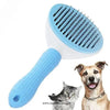 Oval Self-Cleaning Grooming Brush for Cats & Dogs – Push Button (Imported)