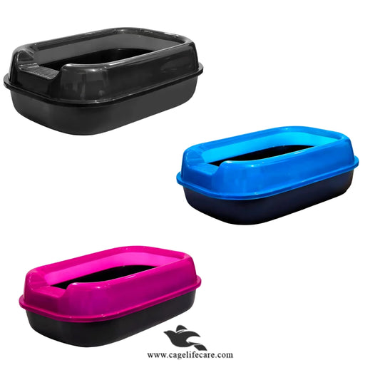 PawComfort Imported Oval Shape Cat Litter Tray with Cover – High-Quality