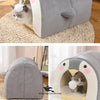 Penguin Cat & Dog Bed – 2-in-1 House and Bed for Pets