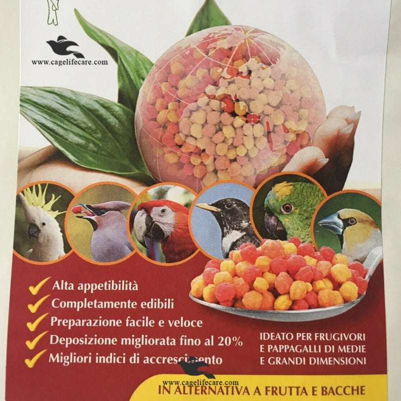 Perle Morbide Fruits Red – Premium Soft Food for Parrots & Frugivorous Birds