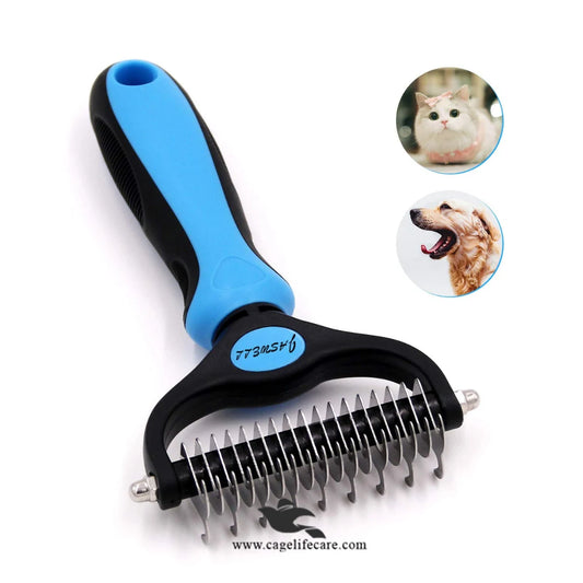 Pet hair dematting comb for cats and dogs