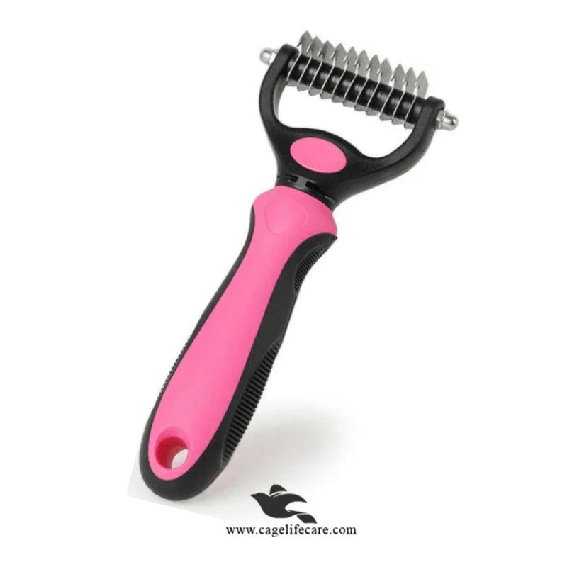 Pet Hair Dematting Comb – Two-Sided Grooming Tool for Cats & Dogs (Imported)