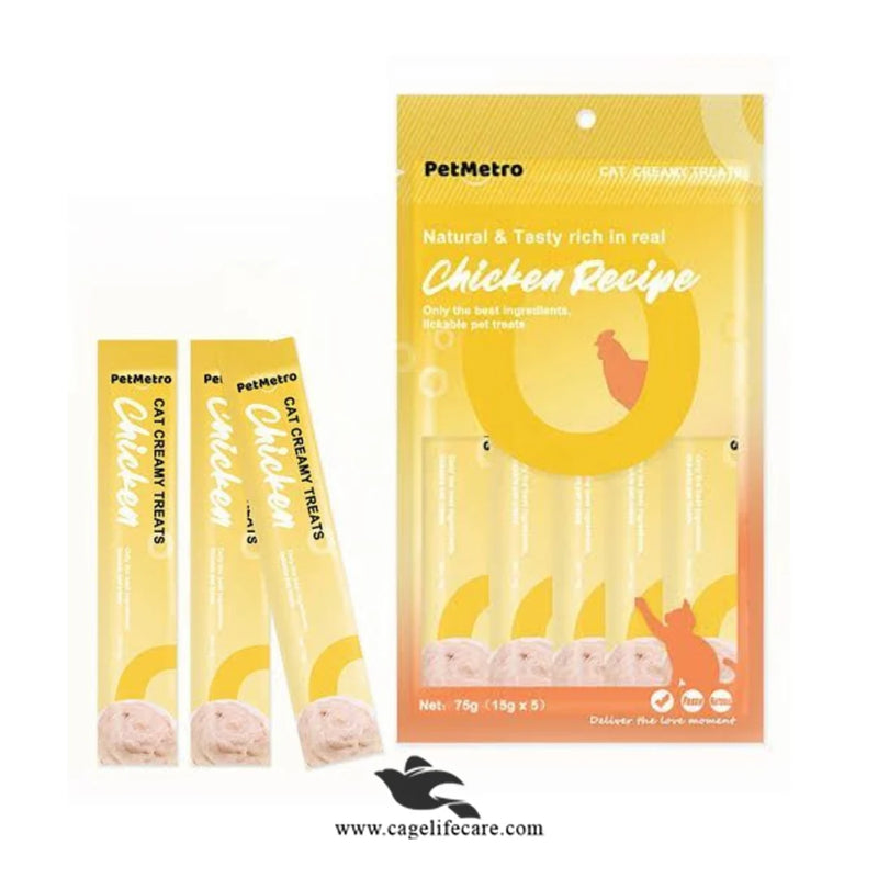 Pet Metro Creamy Lickable Treats for Cats – Chicken, Salmon & Tuna 75g
