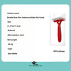 Pet Rake Comb with 2 Rows Stainless Steel Teeth – Grooming Tool for Dogs & Cats