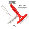 Pet Rake Comb with 2 Rows Stainless Steel Teeth – Grooming Tool for Dogs & Cats