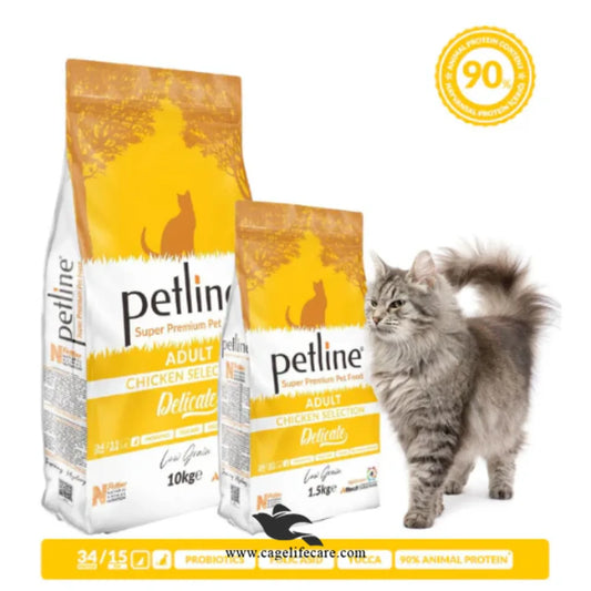 Petline Super Premium Adult Cat Food – Chicken Selection | 400g, 1.5kg, 10kg