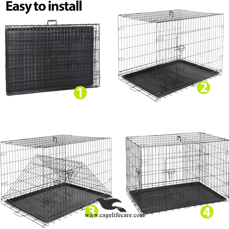 Pets Complete Foldable Cage – Iron Cage for Cats, Dogs, Rabbits & Small Animals