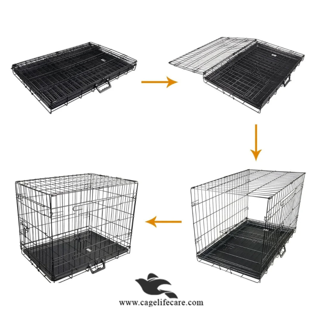 Pet cage with extra floor mat